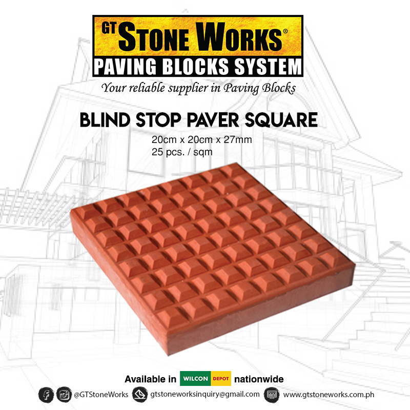 Blind Stop Paver Square